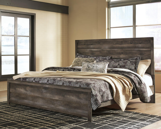 Wynnlow Gray King Panel Bed - Ella Furniture