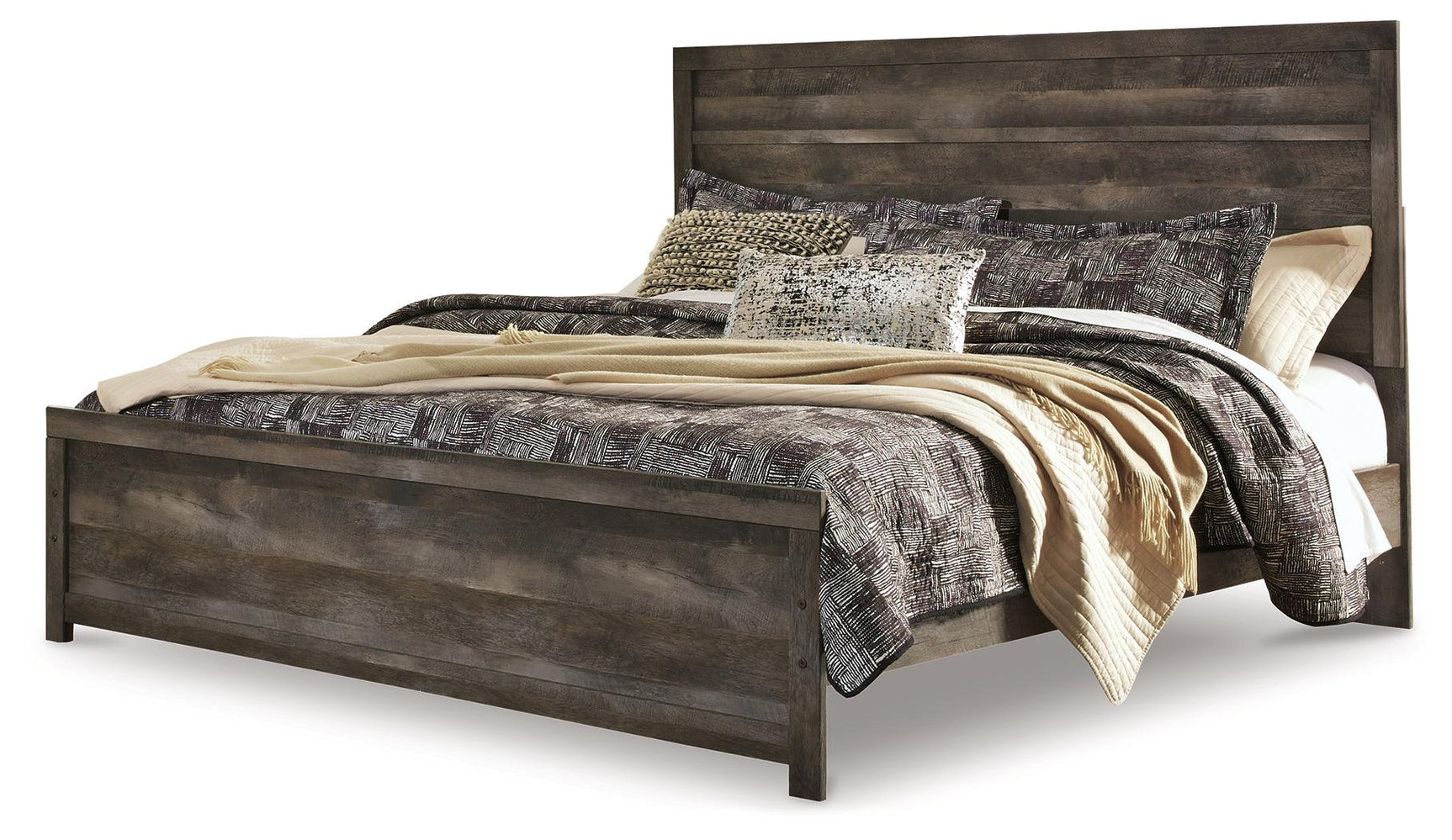 Wynnlow Gray King Panel Bed - Ella Furniture