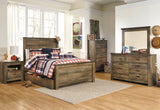 Trinell Brown Full Panel Bed With 1 Large Storage Drawer - Ella Furniture