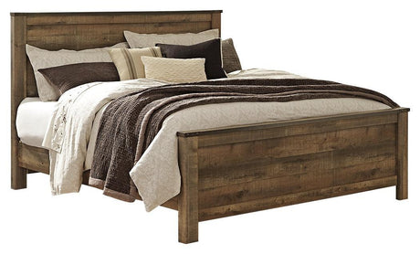 Trinell Brown King Panel Bed - Ella Furniture