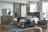 Caitbrook Gray Queen Storage Bed With 8 Drawers - Ella Furniture