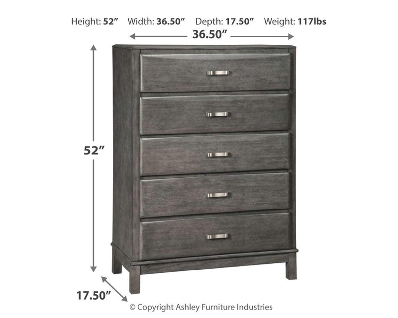 Caitbrook Gray Chest Of Drawers - Ella Furniture