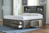 Caitbrook Gray Queen Storage Bed With 8 Drawers - Ella Furniture