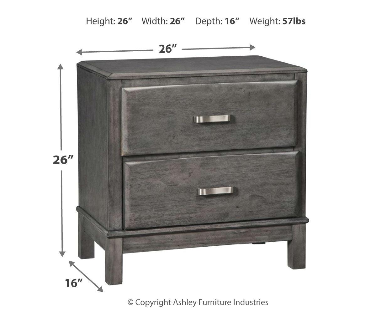 Caitbrook Gray Nightstand - Ella Furniture