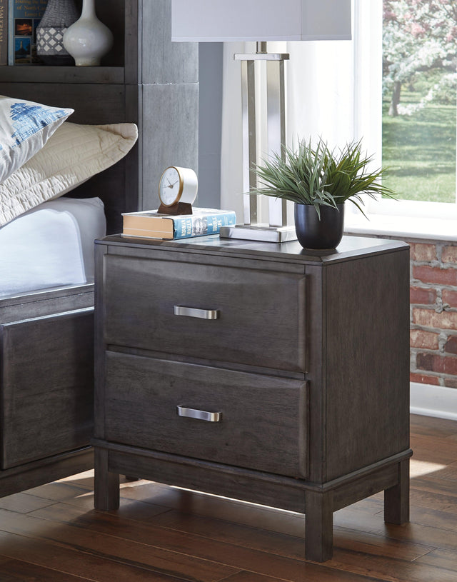 Caitbrook Gray Nightstand - Ella Furniture