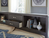 Caitbrook Gray King Storage Bed With 8 Drawers - Ella Furniture