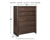 Brueban Brown Chest Of Drawers - Ella Furniture