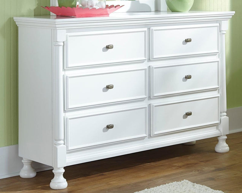 Kaslyn White Dresser - Ella Furniture