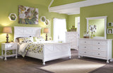 Kaslyn White Queen Panel Bed - Ella Furniture