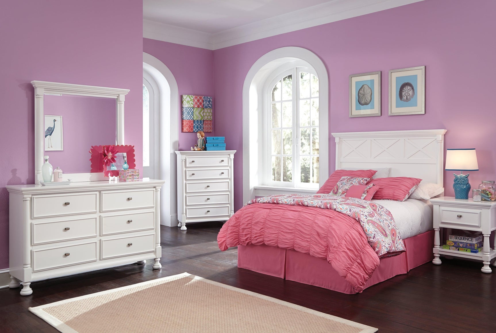 Kaslyn White Nightstand - Ella Furniture