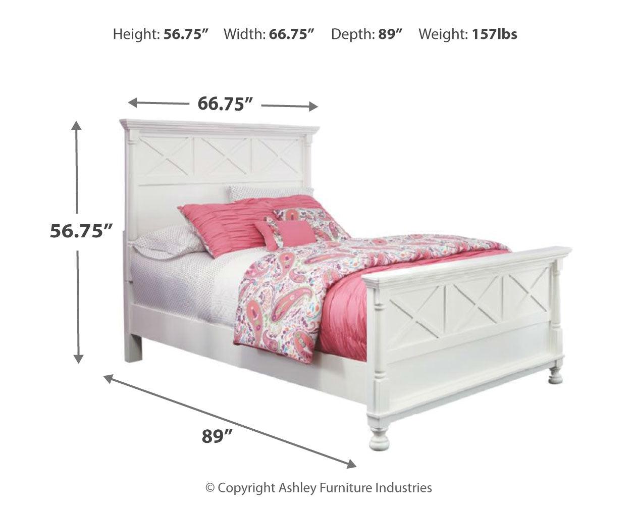 Kaslyn White Queen Panel Bed - Ella Furniture