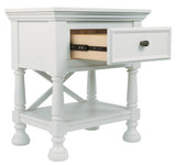 Kaslyn White Nightstand - Ella Furniture