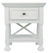 Kaslyn White Nightstand - Ella Furniture