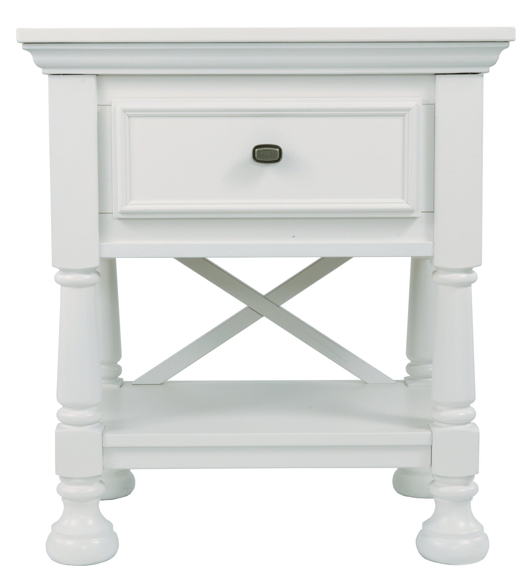 Kaslyn White Nightstand - Ella Furniture