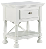 Kaslyn White Nightstand - Ella Furniture