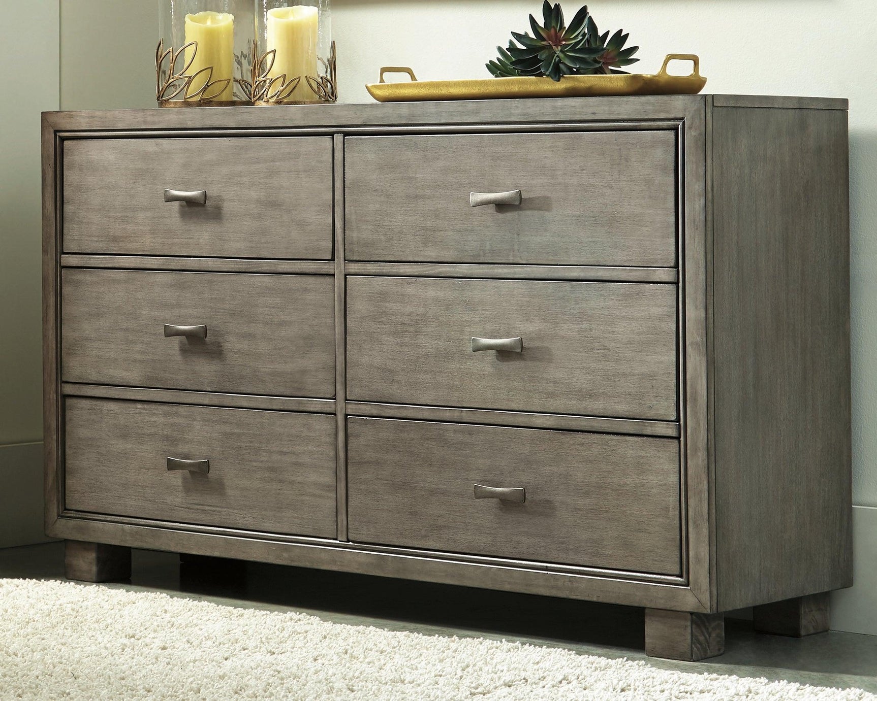 Arnett Gray Dresser - Ella Furniture