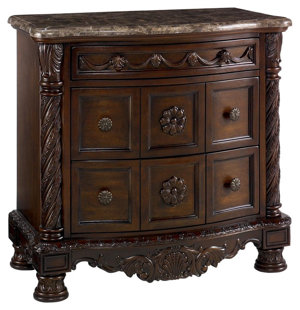 North Shore Dark Brown Nightstand - Ella Furniture