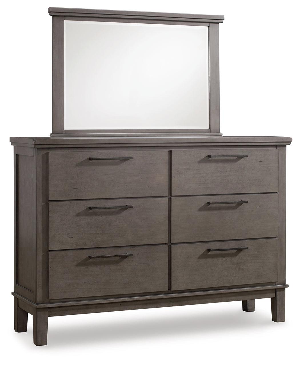 Hallanden Gray Dresser And Mirror - Ella Furniture