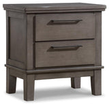 Hallanden Gray Nightstand - Ella Furniture