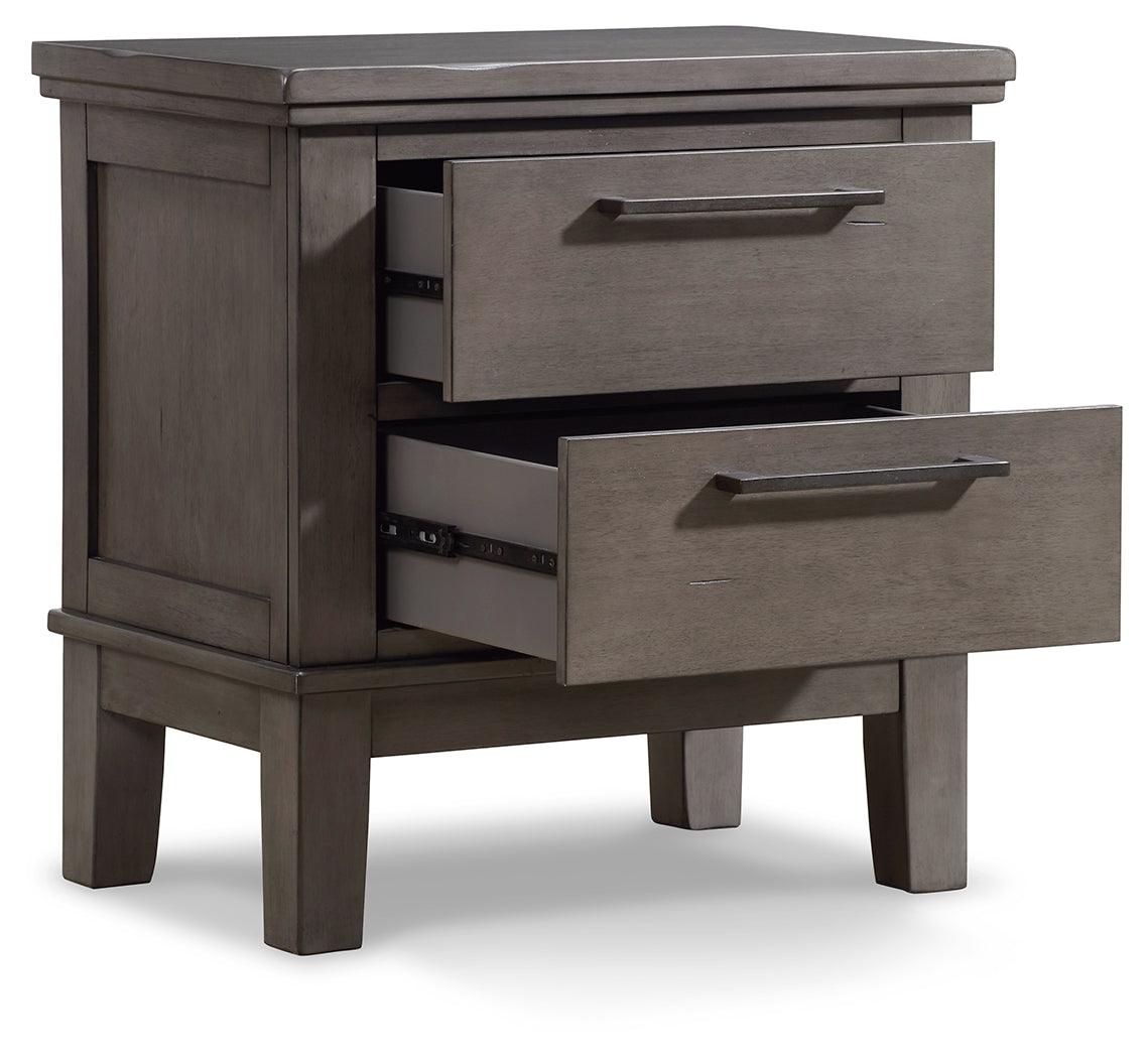 Hallanden Gray Nightstand - Ella Furniture