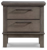 Hallanden Gray Nightstand - Ella Furniture