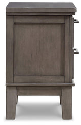 Hallanden Gray Nightstand - Ella Furniture