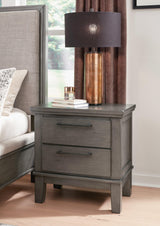 Hallanden Gray Nightstand - Ella Furniture