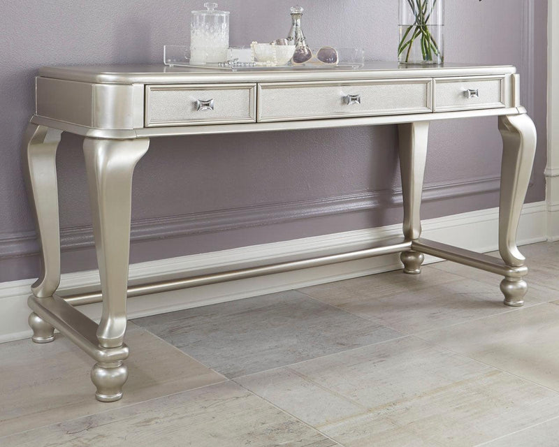 Coralayne Silver Youth Vanity With Chair