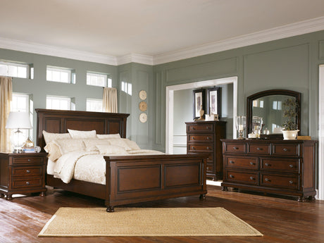 Porter Rustic Brown Queen Panel Bed - Ella Furniture