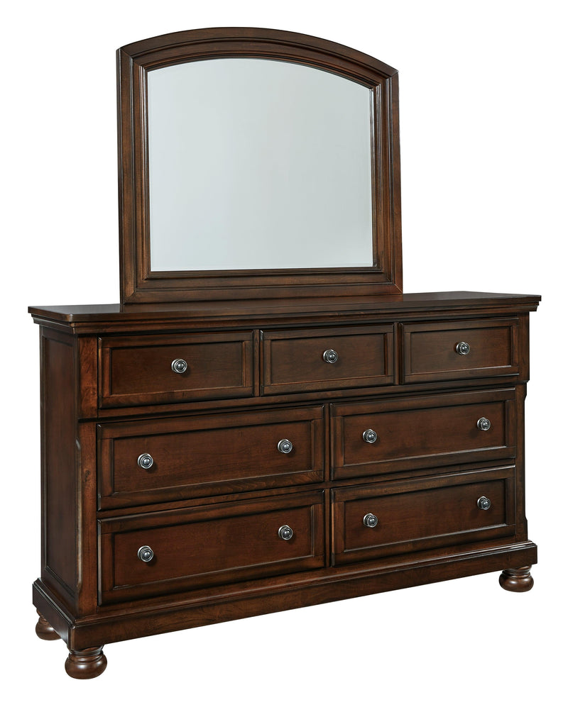 Porter Rustic Brown Dresser And Mirror - Ella Furniture