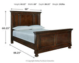 Porter Rustic Brown Queen Panel Bed - Ella Furniture