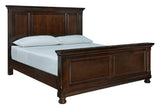 Porter Rustic Brown King Panel Bed - Ella Furniture