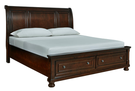 Porter Rustic Brown King Sleigh Bed - Ella Furniture