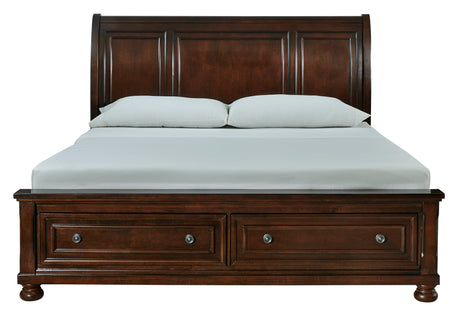 Porter Rustic Brown King Sleigh Bed - Ella Furniture
