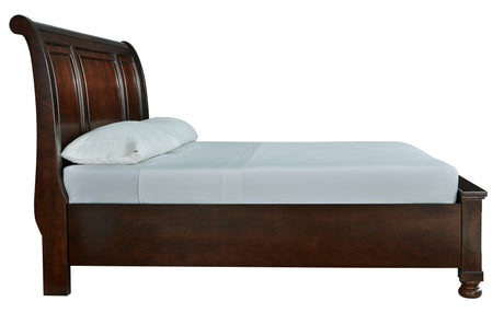Porter Rustic Brown King Sleigh Bed - Ella Furniture
