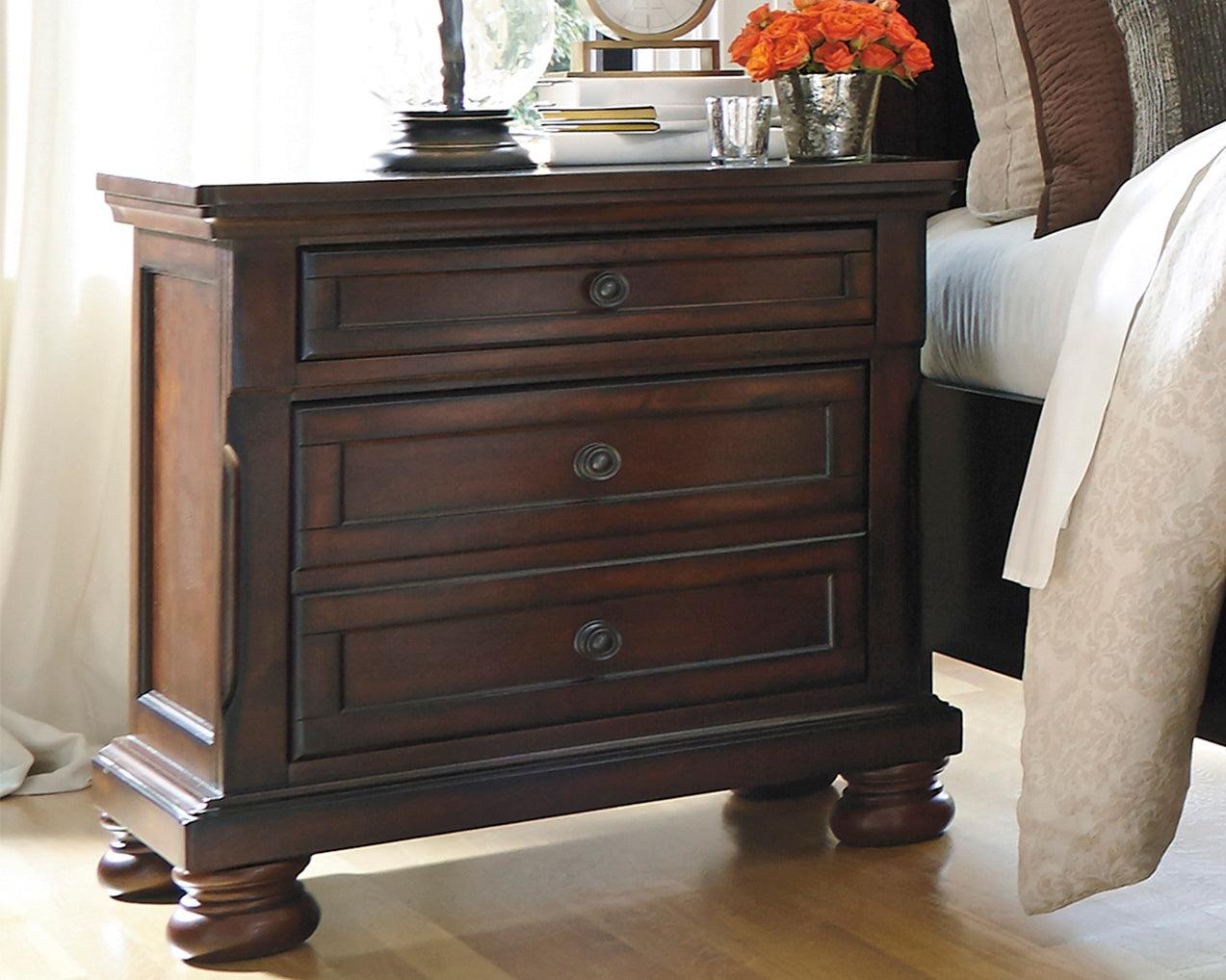 Porter Rustic Brown Nightstand - Ella Furniture