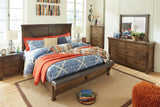 Lakeleigh Brown King Panel Bed With Upholstered Bench - Ella Furniture