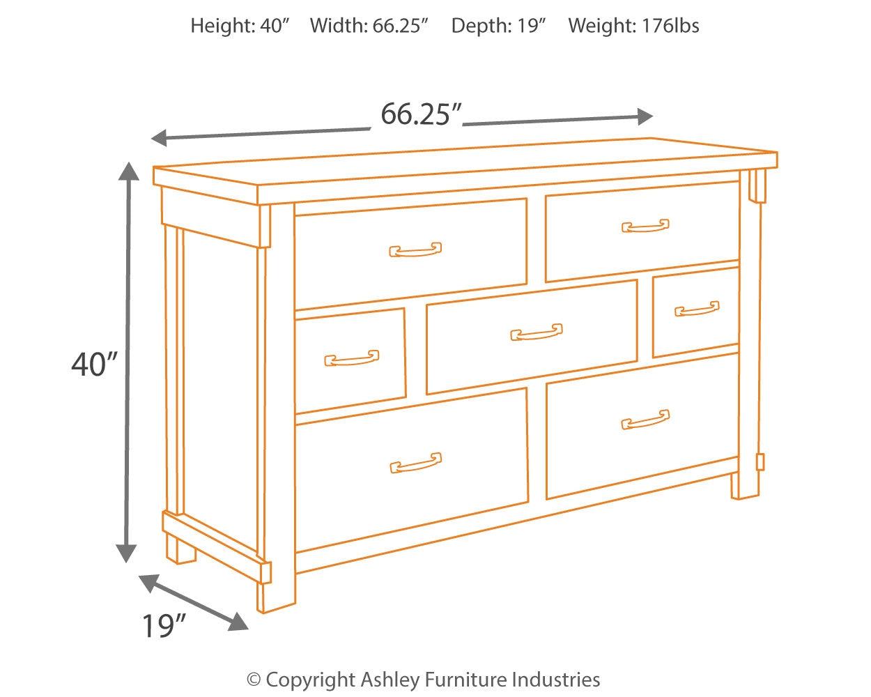 Lakeleigh Brown Dresser - Ella Furniture