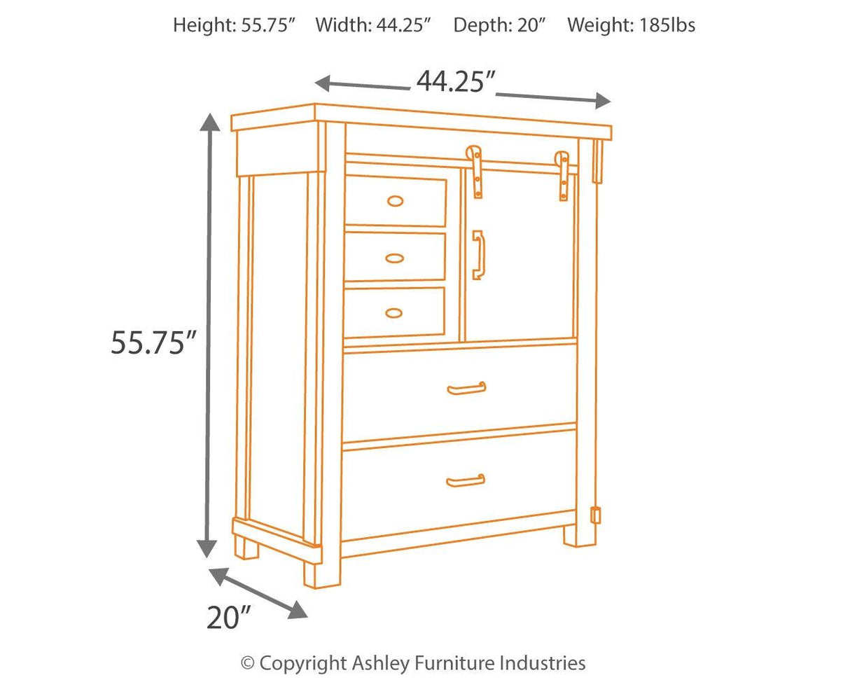 Lakeleigh Brown Chest Of Drawers - Ella Furniture