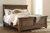 Flynnter Medium Brown Queen Panel Bed - Ella Furniture