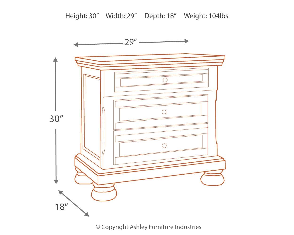 Flynnter Medium Brown Nightstand - Ella Furniture