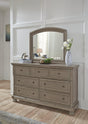 Lettner Light Gray Dresser And Mirror - Ella Furniture