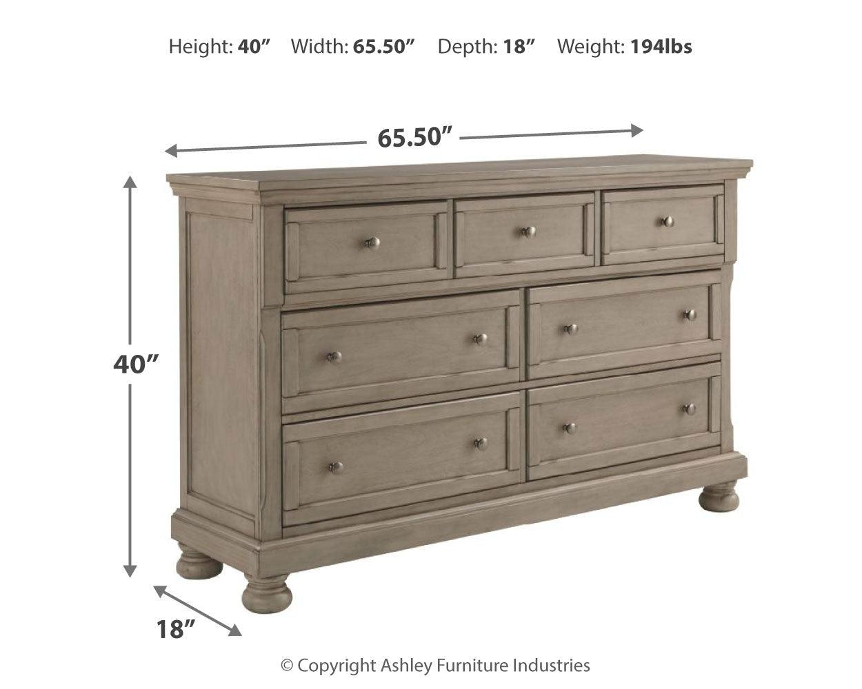 Lettner Light Gray Dresser - Ella Furniture