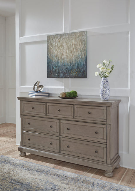 Lettner Light Gray Dresser - Ella Furniture