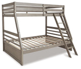 Lettner Light Gray Twin Over Full Bunk Bed - Ella Furniture