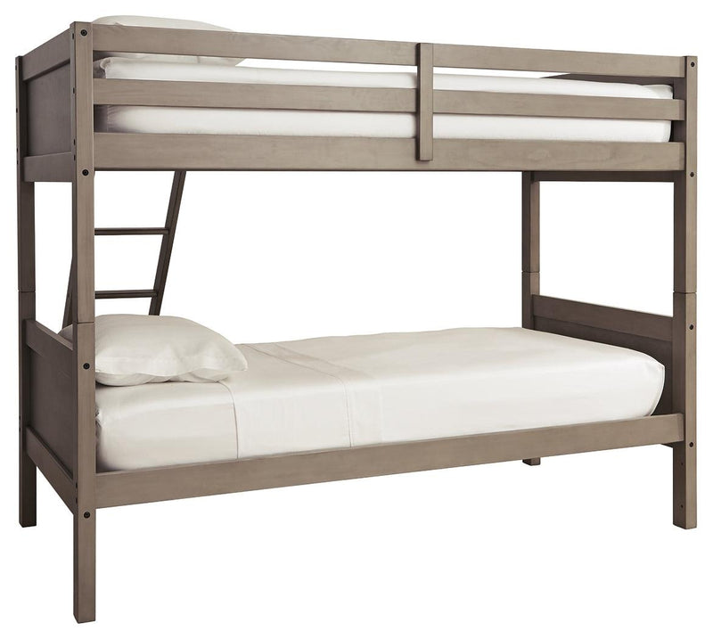 Lettner Light Gray Twin/twin Bunk Bed With Ladder