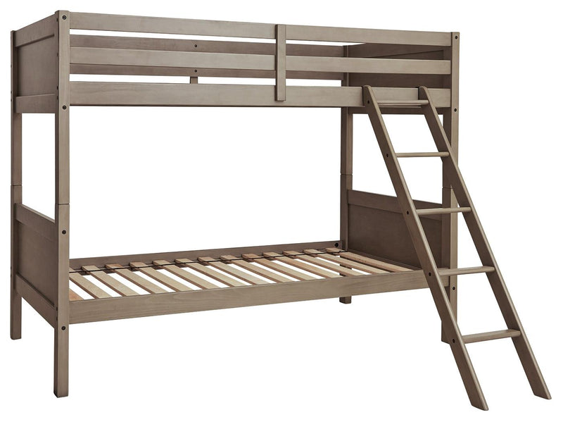 Lettner Light Gray Twin/twin Bunk Bed With Ladder