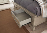 Lettner Light Gray Full Sleigh Bed - Ella Furniture