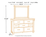 Brashland White Dresser And Mirror - Ella Furniture