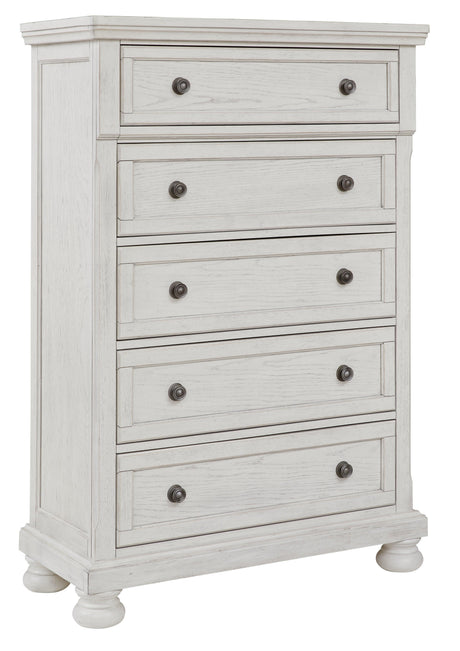 Robbinsdale Antique White Chest Of Drawers - Ella Furniture